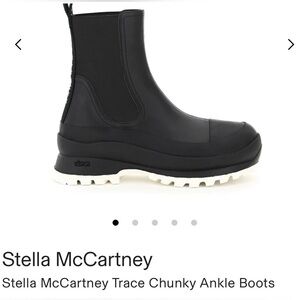 Stella McCartney Black and White Ankle Boots